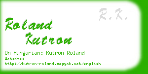 roland kutron business card